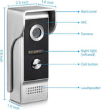AMOCAM Video Intercom System, 7 Inche Monitor Wired Video Door Doorbell Kit, Outdoor IR Camera Door Intercom, Support Monitoring, 2-Way Audio Unlocking for Home
