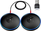 EMEET Bluetooth Speakerphone - Daisy Chain/Use Alone up to 16 attendees, M220 Professional Wireless Speakerphone 360°Voice Pick-up 8 AI Noise Cancellation Mics Skype Speakerphone for Conference Calls