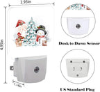 FSHVQKD Santa Claus and Snowman Night Light,Plug-in Nightlights Auto Sensor Night Lamp Dusk to Dawn Lamp Home Decor for Nursery Children Girls Boys