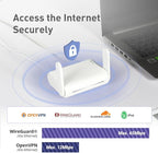 GL.iNet GL-SFT1200 (Opal) Portable WiFi Travel Router, Mini VPN Wireless Router for Fiber Optic Modem, Mobile Internet WiFi Repeater, Dual Band Openwrt Computer Routers, Home/Business/RV/Cruise