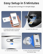 REOLINK 5MP 4G LTE Cellular Security Camera Outdoor, 360° Pan-Tilt, Sim+32GB SD Card Included, Wireless Solar Powered, Color Night Vision, Smart AI Detection, Go PT Plus+Solar Panel, Updated Version