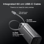 EF ECOFLOW Rapid Pro Power Bank 20000mAh, 230W Max Output with 100W Built-in Cable, 4-Port Portable Charger, Up to 120W Charging Power, Compatible with iPhone 17/16/15/14, Samsung, Laptop and More