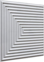 From Plain To Beautiful In Hours 9004 Depth Tier PVC 12 in x 12 in Peel and Stick Wall Panels (Covers / 10 sq.ft), White Matte, 10 Piece