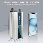 WZRELB 1000W Pure Sine Wave Inverter 36V DC to 110V 120V AC Power Converter with LED Display, Off-Grid Portable Power Inverter with 2 AC Outlets for Home, RV, Truck, Camping