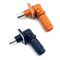 150A Battery Energy Storage Connector, 35mm² High Current Connectors IP67 Waterproof Crimping Wiring Power Adapter Quick Plug Terminal Right Angle Plug and Socket (1500V Black+Orange)