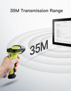 Inateck 2D Barcode Scanner, Wireless Bluetooth QR Code Scanner with AI APP & SDK, 180-Day Battery Life, Fast & Accurate Scanning, Compatible with iOS/Android/Windows