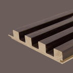 Art3d Slat Wood Wall Paneling for Interior and Ceiling Decoration - Pack of 4pcs + 1pc End-Trim, Size 108 x 5.7in.- Smoked Oak
