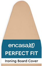 Encasa XO Ironing Board Cover and Pad 54"x15" - 4mm Felt Large Iron Board Cover with Padding - Heat Resistant, Stain-Safe Dye, Non Slip Elastic Bungee Cord Tightening Iron Table Cover Light Beige