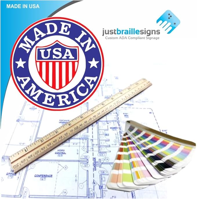 JUSTBRAILLESIGNS CUSTOMIZABLE MAXIMUM OCCUPANCY braille sign, 6” x 6”, Max Occupancy Identification Sign for business, buildings, elevators, etc., Many Colors Choices, Made in USA (Cement)