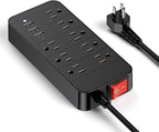 Otovoda Surge Protector Power Strip, 6 Ft Extension Cord with Multiple Outlets & 4 USB Ports (1 USB C PD20W), Multi Plug Extension Outlet Perfer for Home Office Workspace Bedroom, 3600 Joules, Black