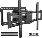 IWORKBOARD Full Motion 75 85 86 90 97'' TV Wall Mount Bracket, Loads 150 lbs Heavy Duty TV Mount, Swivel Tilt Extension Level, Complete Metal Bars & Wall Plate, up to 600x400mm VESA & 24'' Wood Studs