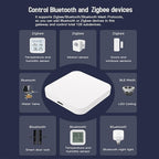 Smart Multi-mode Gateway: ZigBee 3.0 & Bluetooth & Mesh Hub, App Remote Control, Intelligent Bridge Wireless Smart Home Gateway Voice Control via Alexa/Google Home (ONLY Surport Tuya Smart Devices)