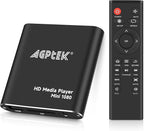 HDMI Media Player, Black Mini 1080p Full-HD Ultra HDMI Digital Media Player for -MKV/RM- HDD USB Drives and SD Cards