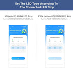 BTF-LIGHTING SP530E WiFi Alexa Bluetooth Controllers 4 Zones 2.4GHz RF RB3 Remote Kit Support FCOB COB SMD PWM or SPI RGB RGBW LED Strip WS2811 WS2812B WS2814 WS2815 SK6812 IC etc DC5V DC12V DC24V