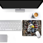 American Flag Eagle rip Oak camo (2) Square Mouse pad, Texture, Waterproof, Anti Slip Rubber Base, Computer Mouse pad, Laptop Mouse pad