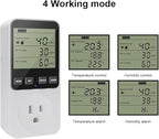 KETOTEK Humidity Controller Outlet Plug with Sensor, Digital Humidistat Switch 120V with Alarm for Greenhouse Mushroom Humidifier Dehumidifier