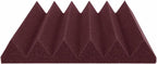 Foam Factory Inc 24 Pack Color Acoustic Foam Panel Studio Soundproofing Wedge Wall Tiles 12” X 12” X 2” (Plum)
