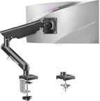 Single Monitor Mount for 32 27 24 22 inch Screen, Monitor Arm Holds 4.4-22 lbs, Monitor Desk Mount, Gaming & Home Office Use, VESA 75x75mm & 100x100mm, Freelift Pro Black