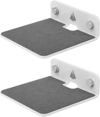 TXEsign 2-Pack 4.25" Acrylic Small Floating Shelves - Speaker Mount, Webcam, Cell Phones, Display Shelf (White, Small)