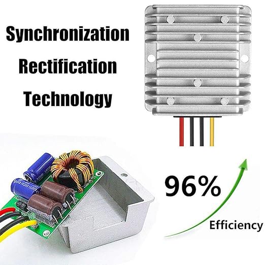 SUPERNIGHT 48V 36V to 12V Voltage Converter 240W 20A Regulator Step Down to 12V DC- DC Convert Reducer with Fuse Waterproof Power Supply Transformer Module for Golf Cart Scooters