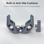SMALLRIG Crab-Shaped Super Clamp, Camera Mount, 1/4"-20, 3/8"-16 Threaded Holes, 7.7lbs/3.5kg Payload, Compatible with Cameras, Monitors, LED Lights, etc.