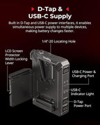 SMALLRIG V Mount Battery Plate with LCD Screen Protector, D-Tap & USB-C Supply, Compact Camera Video Rig for Mirrorless/DSLR, for NEEWER V Mount Battery PS099E
