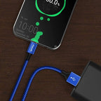 etguuds USB A to USB C Cable 4ft, 2-Pack, 3A Fast Charging Type C Charger Cord for iPhone 17 16 15 Pro Max 16e 17 Air, Samsung Galaxy S25 S24 S23 S22 S21 S20 A17 A16 A56 A55 Flip Fold, Blue