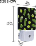 Pigsaly Led Night Light Cartoon Pickle Ball Night Light Plug in Wall Lamp Smart Dusk to Dawn Sensor Nightlight Led Lamp Energy Saving Lights Gift for Kids Room Bedroom Bathroom Hallway