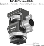 CAMEDAFLX Tilt Adjustable Camera Monitor Mount,Swivel Field Monitor Holder with Cold Shoe Mount 1/4"-20 Screw for 5” and 7”Monitor(Grey).