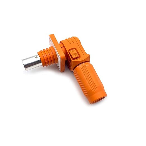 400A Battery Energy Storage Connector, 150mm² High Current Connectors IP67 Waterproof Crimping Wiring Power Adapter Quick Plug Terminal Right Angle Plug and Socket (1500V Black+Orange)
