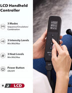 CINCOM Leg Massager with Heat and Compression for Circulation and Pain Relief Foot and Leg Massager Birthday Gifts for Women Men