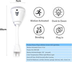eyesfon Plug in Motion Sensor Night Light, LED Infrared Sensor Light 6W Light AC 85-265V PIR Infrared Sensor Motion Detector Light Bulb Lamp (White Light, US Plug)