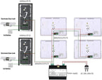 4 Apartment Bus 2 Wire Video Door Phone Intercom Systems 7 Inch Kit for Electronic Door Lock Home Night Vision