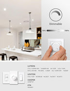 Lepro Dimmable LED Light Bulbs 100 Watt Equivalent, 14W 1500LM Daylight White 5000K, A19 E26 Standard Medium Base, UL FCC Listed, 15000 Hour Lifetime, 6 Pcs