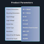 BIGTREETECH TFT35 SPI V2.1 Graphic Smart Display Compatible BTT Manta M8P/M4P/M5P, Manta E3EZ Control Board + CB1 Support Running Klipper Firmware DIY Upgrade 3D Printer