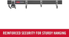 Rubbermaid FastTrack Garage Storage Utility Hooks 5 Piece Black All in One Rail Hook Kit and Tool Organizer Heavy Duty for Home/Garage/Shed/Garden