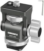 CAMEDAFLX Tilt Adjustable Camera Monitor Mount,Swivel Field Monitor Holder with Cold Shoe Mount 1/4"-20 Screw for 5” and 7”Monitor(Grey).