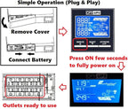 OPTI-UPS DS1000E-RM (Tower/Rackmount) (1000VA / 1000W) Online Double Conversion Uninterruptible Power Supply, Pure Sine Wave, UPS Battery Backup, Surge Protection