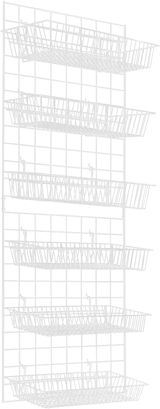 7RiversART Grid Wall Commercial Grade Gridwall Panels – Heavy Duty Grid Panel for Any Retail Display Wall Grid 2' Width x 6' Height, White (Pack of 3) Easily Portable