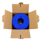 Dripstone CAT6 Ethernet Cable 1000ft Bulk Network LAN Wire 23AWG Solid CCA UTP 550MHz High-Speed Internet Cable Streaming, Office, Home Use, Pull Box, CAT 6 Bulk, Stable Connectivity - Dark Blue