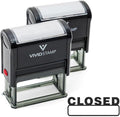 Basic Closed Self Inking Rubber Stamp (Black Ink) - X-Large 2 Pack