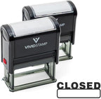 Basic Closed Self Inking Rubber Stamp (Black Ink) - Medium 2 Pack