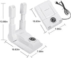 FORLIM Boot Dryer for Work Boots, Shoe Dryer with Heat Blower, Glove Dryer & Boot Warmer - 180° Adjustable Dry Rack - Telescopic Bendable Dry Ports - Intelligent Timer - White