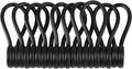 EUREKA ERGONOMIC Magnetic Cable Ties Reusable, 10 Pack Rubber Twist Ties with Strong Magnet for Bundling and Organizing Wire/Cord, Cable Management Clips under Desk Used in Many Ways, Black