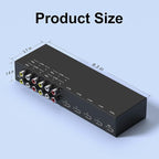 Azduou 4 AV Inputs + 4 HDMI 2.0 Inputs to HDMI Converter (8 in 1) with Upgrade New Version
