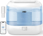 DREO Smart Humidifiers for Bedroom, Top Fill 4L Supersized Humidifier Large Room with 28 dB, 36H Runtime, Touch/APP/Voice Control, Nightlight, Cool Mist Humidifiers for Baby, Plants, Indoor, Blue