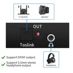 192KHz ARC Audio Extractor, HDMI ARC to Optical Converter, ARC to Optical/Toslink+3.5mm AUX Output, ARC to RCA Audio Converter for TV Amplifier Speaker/Soundbar/Headset