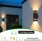iYogaled Dusk to Dawn Outdoor Wall Lights Fixture – ETL Listed, Aluminum Waterproof Wall Mount Square Design- Modern Exterior Lighting Outdoor Wall Sconce for Porch, Patio, Front Door