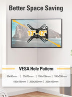 Mounting Dream UL Listed TV Mount Swivel and Tilt for Most 13-42 Inch TVs, Full Motion TV Wall Mount Bracket with Articulating Arm, Max VESA 200x200mm, Loading 50 lbs, MD2465
