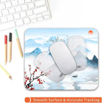 Armanza Square Mouse Pad Ink Painting Landscape, Personalized Premium-Textured Custom Mouse Mat Design, Washable Mousepad Cloth, Non-Slip Rubber Base Computer Mouse Pads for Wireless Mouse